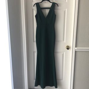 Emerald Green Sleeveless Mermaid Gown